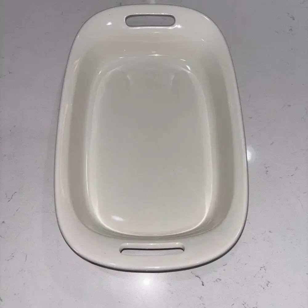 CorningWare Etch Red Stoneware 3qt / 2.85L Rectangular Baking Dish